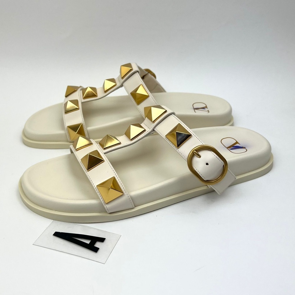 VALENTINO GARAVANI Roman Stud Slide Sandal sz 8.5 - Picture 5 of 12